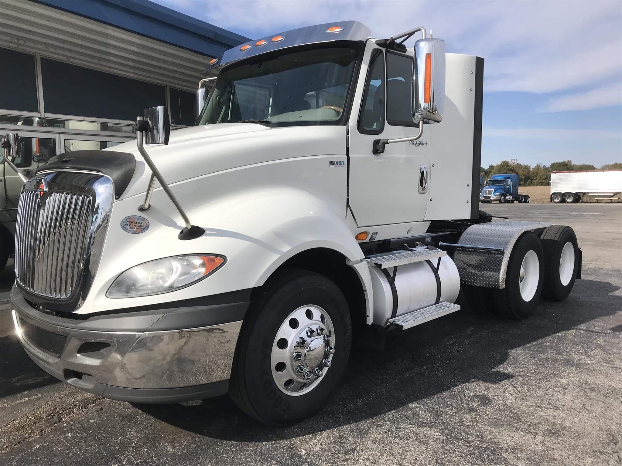 bowen equipment - white truck day cab
